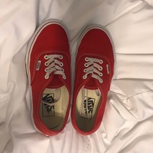Red Authentic Vans